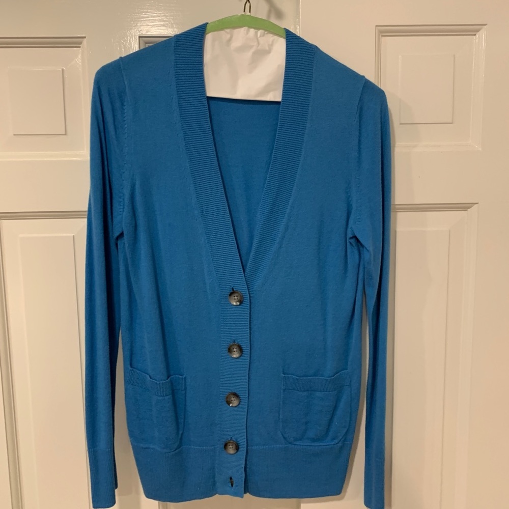 Blue cardigan